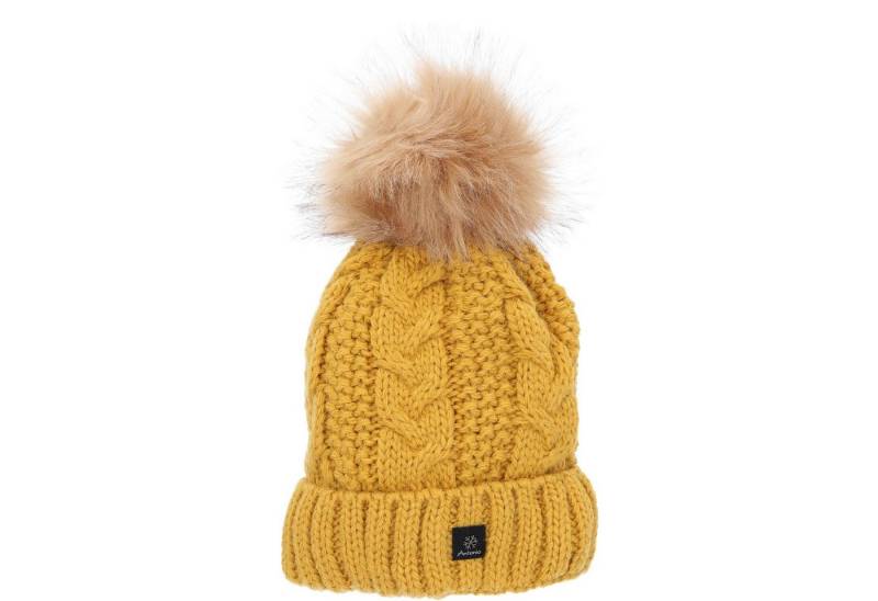 Antonio Strickmütze Antonio Damen Strick Mütze Beanie yellow (1-St) von Antonio