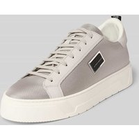 Antony Morato Ledersneaker mit Label-Applikation in Hellgrau, Größe 41 von Antony Morato