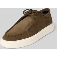 Antony Morato Ledersneaker mit Ziernaht Modell 'NICHOLAS' in Taupe, Größe 42 von Antony Morato
