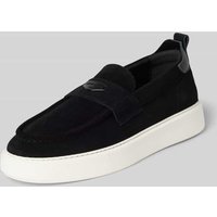 Antony Morato Loafers aus Leder mit Label-Patch Modell 'METAL ROWAN' in Black, Größe 40 von Antony Morato