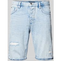 Antony Morato Slim Fit Jeansshorts im Destroyed-Look in Hellblau, Größe 31 von Antony Morato