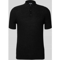 Antony Morato Slim Fit Poloshirt aus Viskose-Mix mit Leinen Anteil in Black, Größe M von Antony Morato