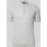 Antony Morato Slim Fit Poloshirt mit Strukturmuster in Hellgrau, Größe M von Antony Morato