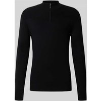 Antony Morato Slim Fit Strickpullover mit Troyer-Kragen in Black, Größe M von Antony Morato