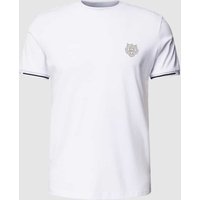 Antony Morato T-Shirt mit Motiv-Patch und Kontraststreifen in Offwhite, Größe L von Antony Morato