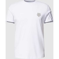 Antony Morato T-Shirt mit Motiv-Patch und Kontraststreifen in Offwhite, Größe S von Antony Morato