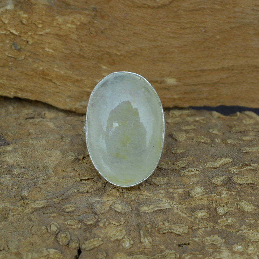 Oval Aquamarine Ring Artisan Sterling Silber Edelsteinschmuck von Antragemsnjewels