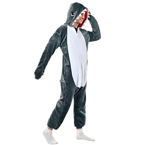 Antsparty Onesie Tier Kostüm für Damen Herren, Relax Onesie Jumpsuit Cartoon Sleepsuit Pyjama, Fasching Karneval Schlafanzug Erwachsene von Antsparty