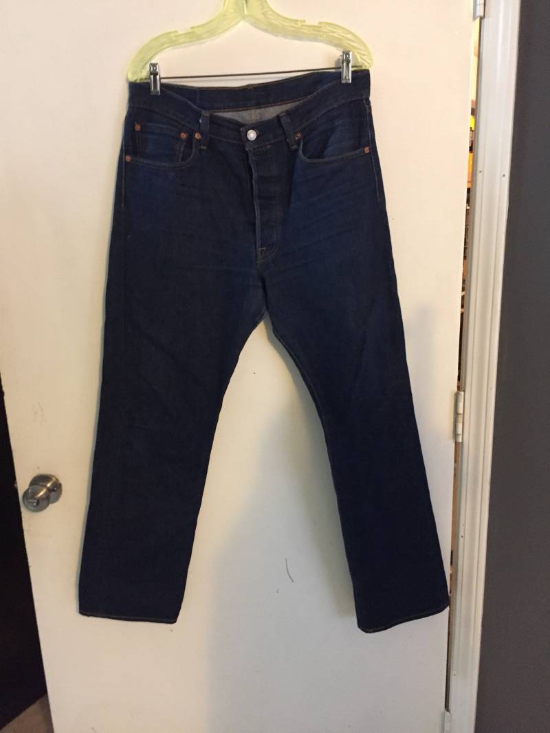 Levis Button Fliegen Dunklem Denim Jeans 501 Größe 34 von Antweakin