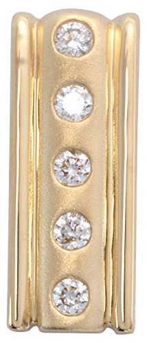 Antwerp Jewels Damen-Anhänger pendant 585 Gelbgold gebürstet Diamant (0.20 ct) weiß Rundschliff - SAP01572y von Antwerp Jewels