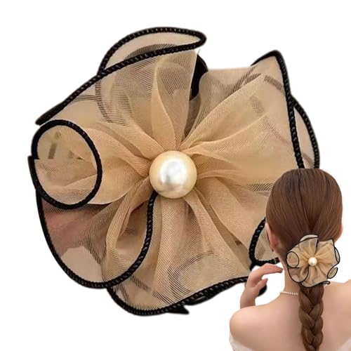 Blumenclip für Haar | Starker Halt Perle Acryl Haarspange | Damen-Haarspangen, Pferdeschwanz-Haarhalter, Haarstyling-Zubehör für Damen und Mädchen von Anulely