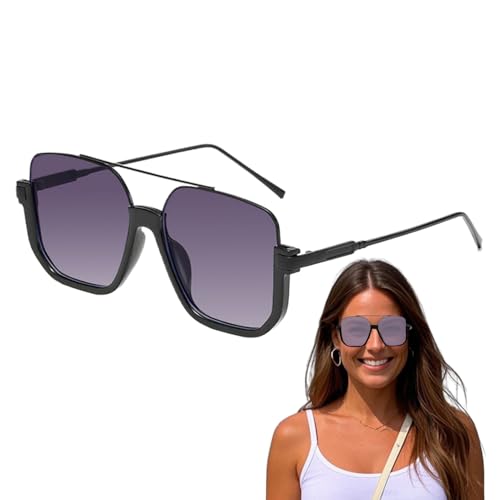 Damen-Sonnenbrille, trendige Retro-Sonnenbrille für Damen, Retro-Augenschutz, polarisiert, großer Rahmen, Sonnenbrille für Fahren, Reisen und Urlaub, grau, Refer to description Damen-Sonnenbrille, trendige Retro-Sonnenbrille für Damen, Retro-Augenschutz, polarisiert, großer Rahmen, Sonnenbrille für Fahren, Reisen und Urlaub, grau, Refer to description von Anulely