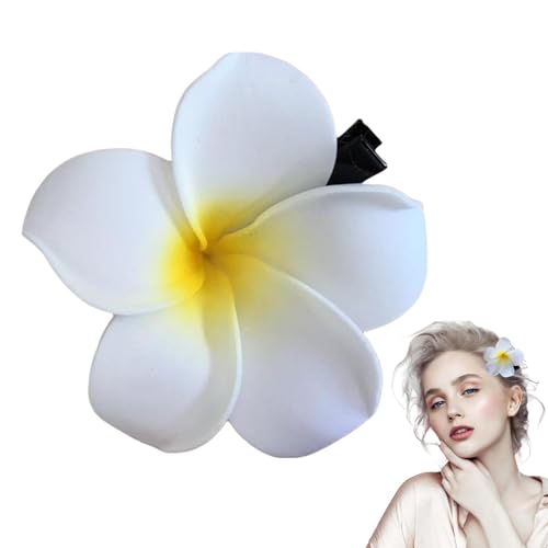 Kleine Haarspange, niedliche Frangipani-Haarspange, rutschfest, starker Halt, niedliche Frangipani- -Haarnadel für Damen von Anulely