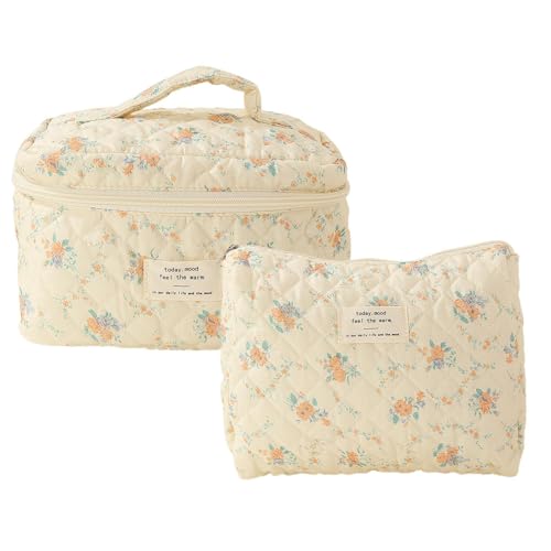 Tragbare Kosmetiktasche, Kosmetiktasche mit Reißverschluss, tragbare Handtaschen für Damen, multifunktionale Kosmetiktaschen, Kosmetiktaschen mit großer Kapazität von Anulely