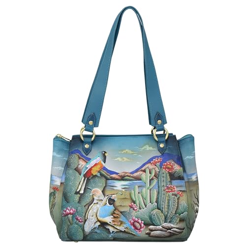 Anna by Anuschka Anuschka Damen Originalleder handbemalt Medium Tote-Canyon Birds von Anuschka