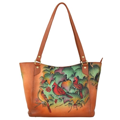Anna by Anuschka Anuschka Damen original Leder handbemalt Tote-Country Cardinal von Anuschka