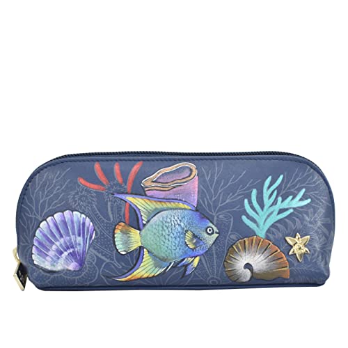 Anuschka Handbemalte Brillen- und Kosmetiktasche aus echtem Leder für Frauen - Mystical Reef Anuschka Handbemalte Brillen- und Kosmetiktasche aus echtem Leder für Frauen - Mystical Reef von Anuschka