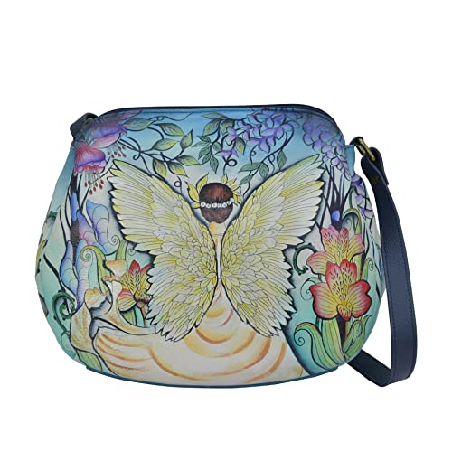 Anuschka Mittelgroße Handbemalte Handtasche mit mehreren Fächern aus echtem Leder - Enchanted Garden Anuschka Mittelgroße Handbemalte Handtasche mit mehreren Fächern aus echtem Leder - Enchanted Garden von Anuschka