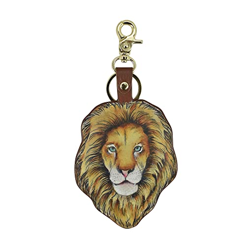 Anuschka Original Handbemalter Taschenanhänger aus echtem Leder für Damen - African Adventure von Anuschka