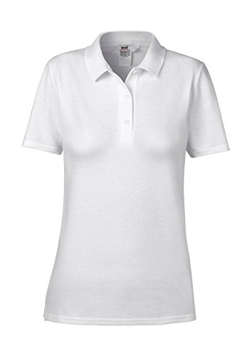 anvil Damen Fashion Basic Polo Piqué / 6280L, Einfarbig, Gr. 44 (Herstellergröße: L), Weiß (WHT-White 030) von Anvil