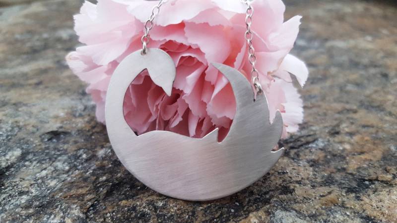 Schwan Statement Ohrringe, Sterling Silber Schwan Statement Ohrringe, Sterling Silber von Anvil79