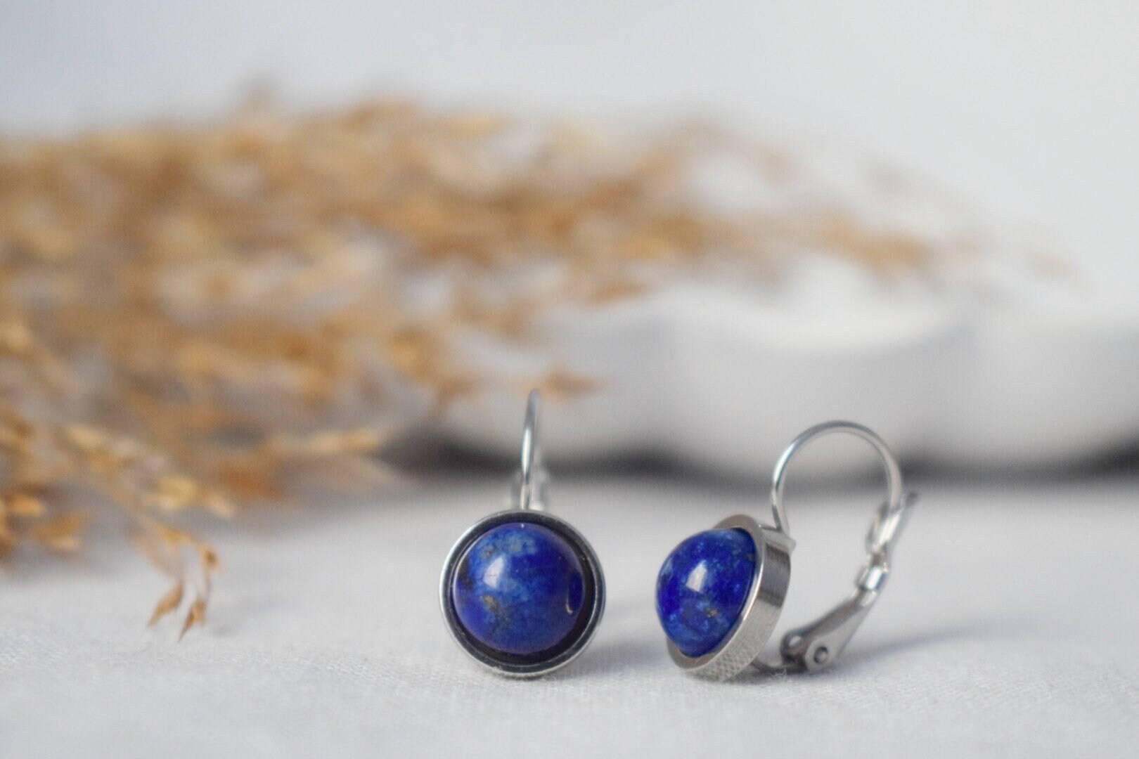 Lapislazuli Ohrringe, Edelstein Schmuck von Anvira10