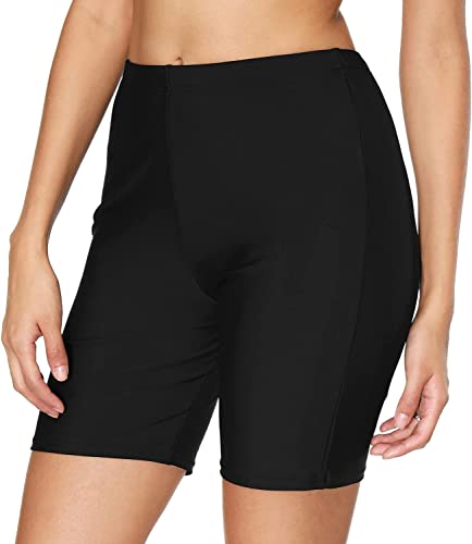 Anwell Badehose Damen Badepants Strandshorts Boardshorts Bikinihose High Waist Schwarz L von Anwell