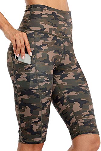 Anwell Radlerhose Damen Kurze Sporthose Handytasche Sport Kurz Leggings von Anwell