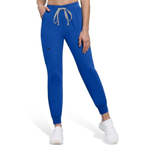 Anwrtuk Medizinische OP-Hose für Frauen - Funktionelle Arbeitshose mit schmaler Passform und Gebrauchstaschen (Königsblau, L) von Anwrtuk