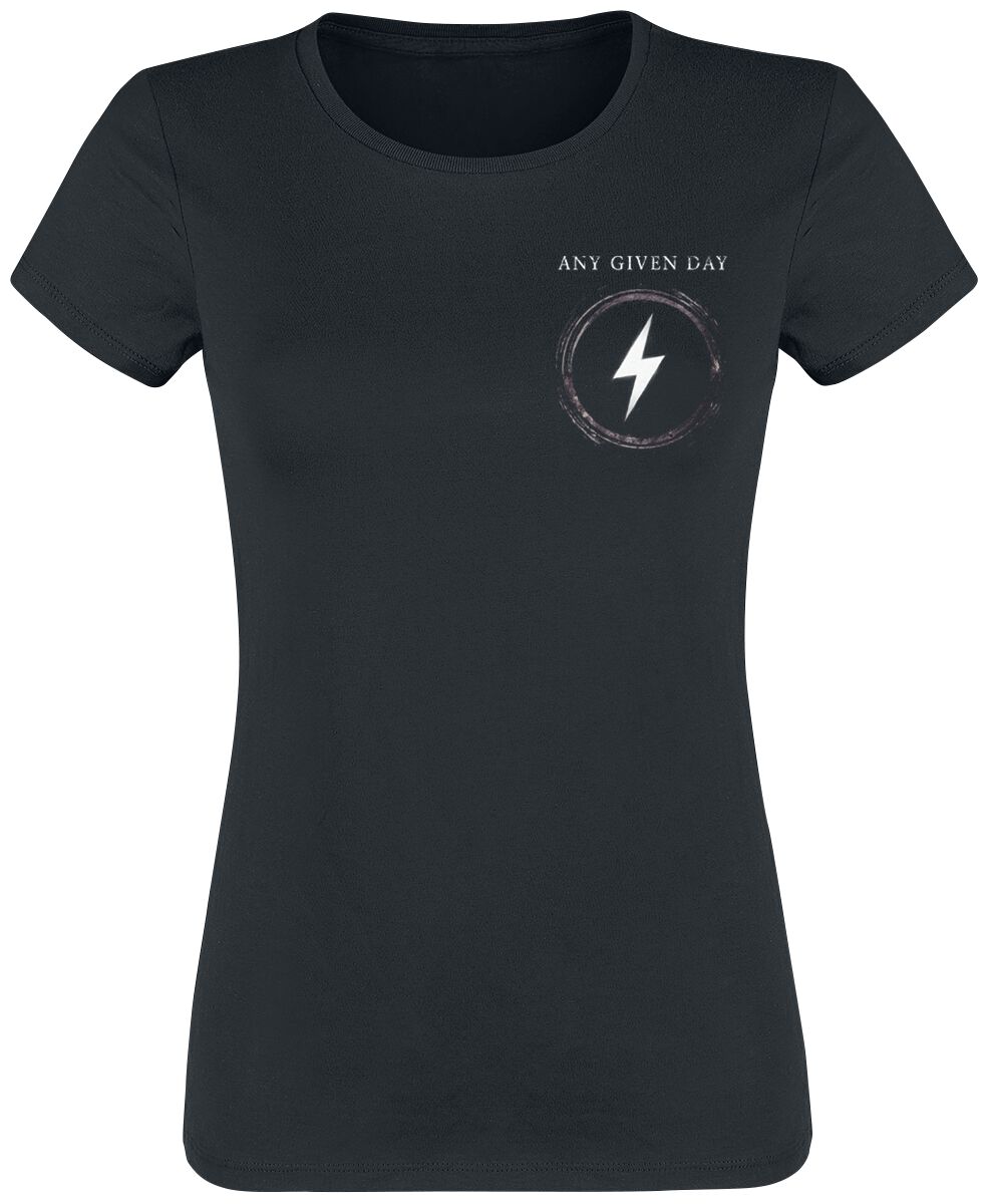 Any Given Day T-Shirt - Overpower - S bis XL - für Damen - Größe XL - schwarz  - EMP exklusives Merchandise! von Any Given Day