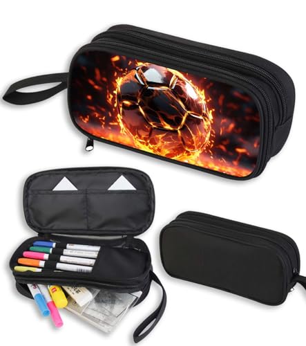 AnySmic Fußball-Federmäppchen für Jungen und Mädchen, Grundschule, großes Federmäppchen, Geschenke für Kinder, Polyester, großes Fassungsvermögen, Doppelreißverschluss, Stiftetaschen-Organizer AnySmic Fußball-Federmäppchen für Jungen und Mädchen, Grundschule, großes Federmäppchen, Geschenke für Kinder, Polyester, großes Fassungsvermögen, Doppelreißverschluss, Stiftetaschen-Organizer von AnySmic