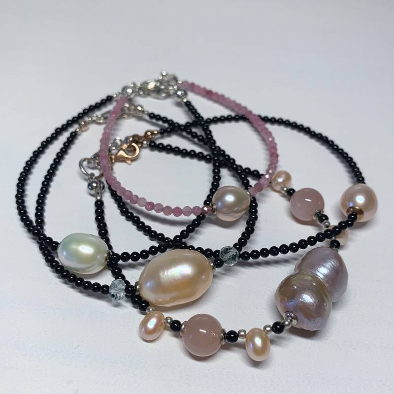 Armbamd Mit Süßwasser Perle Und Natursteinen, 925 Silber Verschlüss Armbamd Mit Süßwasser Perle Und Natursteinen, 925 Silber Verschlüss von AnyramJewellery