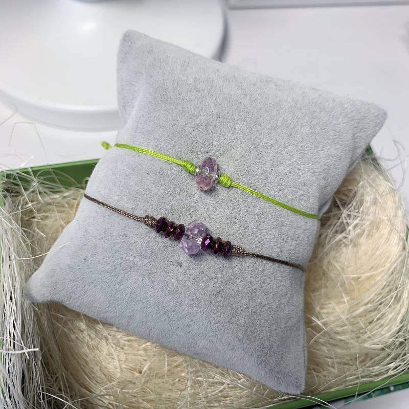 Armband Mit Naturstein Im Auswahl Nylon Kordel von AnyramJewellery