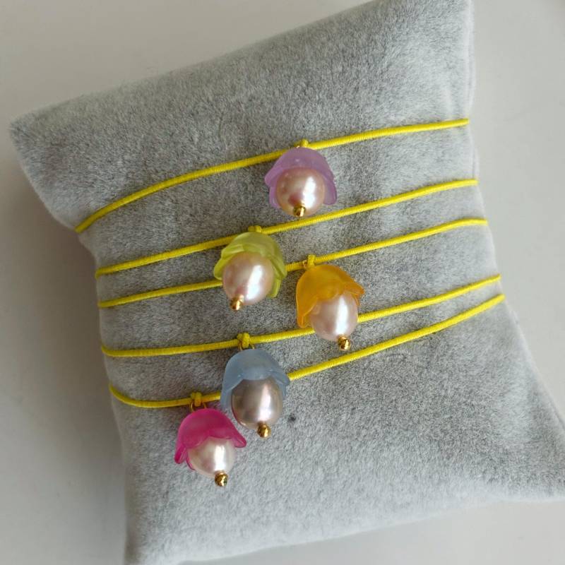 Armband Mit Süßwasser Zuchtperle, Nylonband Armband Mit Süßwasser Zuchtperle, Nylonband von AnyramJewellery