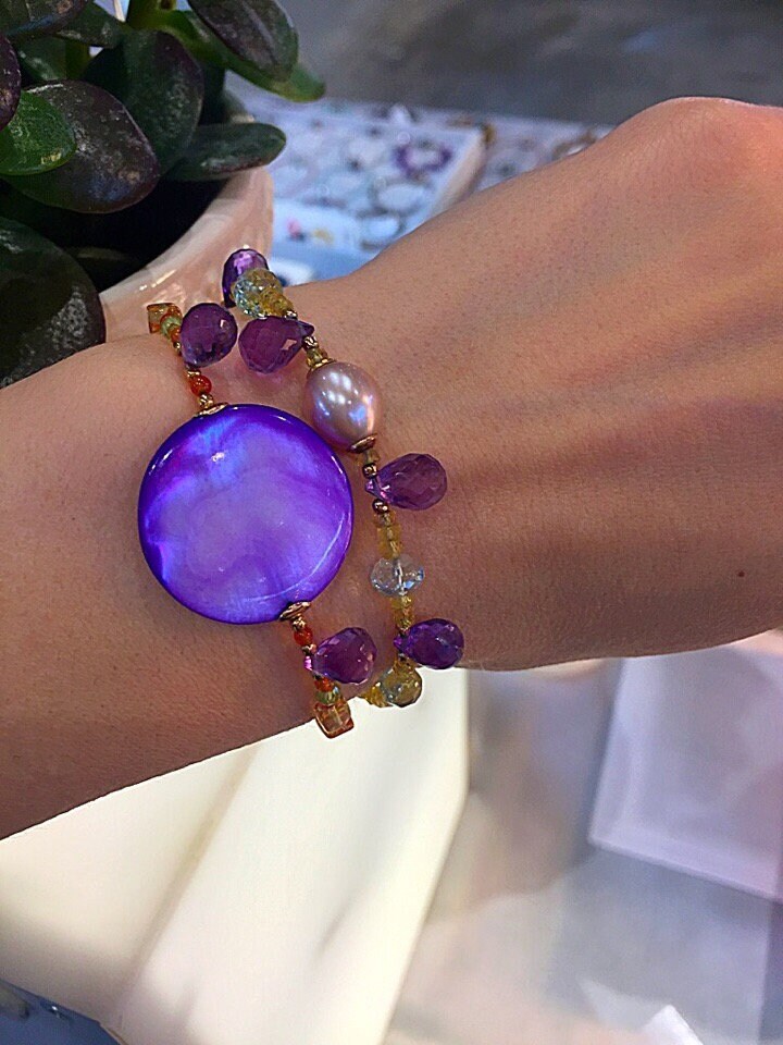 Armband Mit Süßwasser Zuchtperlen - Baroque, Natursteine 925 Silber, Ein Hingucker von AnyramJewellery