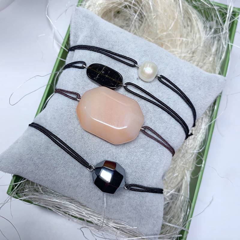 Bracelet With Natural Stone, Elastic Bracelet With Natural Stone, Elastic von AnyramJewellery