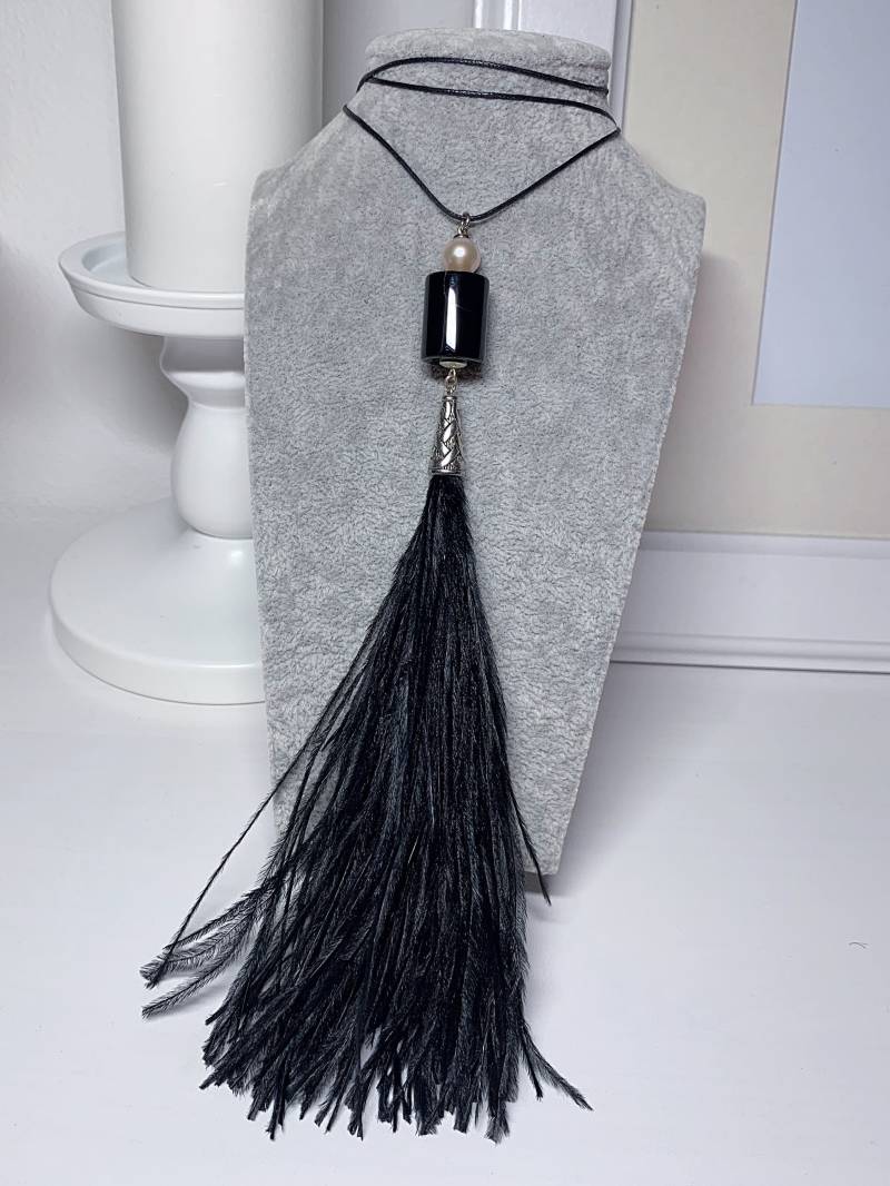 Pendant in Boho Style With Natural Stones & Pearls Pendant in Boho Style With Natural Stones & Pearls von AnyramJewellery