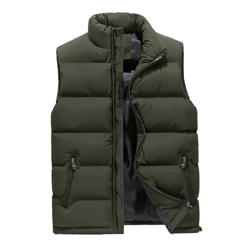 Herren Bodywarmer Weste Jacke Mantel Weste verstaubar Ultraleicht Reißverschlusstaschen, grün, L/XL von AnyuA