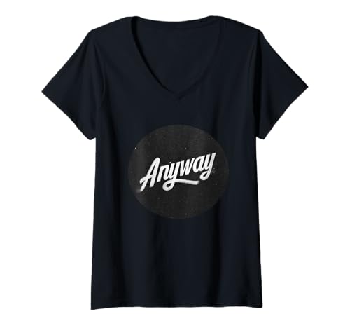 Damen Nice Anyway Stempel für Jungen und Mädchen T-Shirt mit V-Ausschnitt Damen Nice Anyway Stempel für Jungen und Mädchen T-Shirt mit V-Ausschnitt von Anyway Outfit