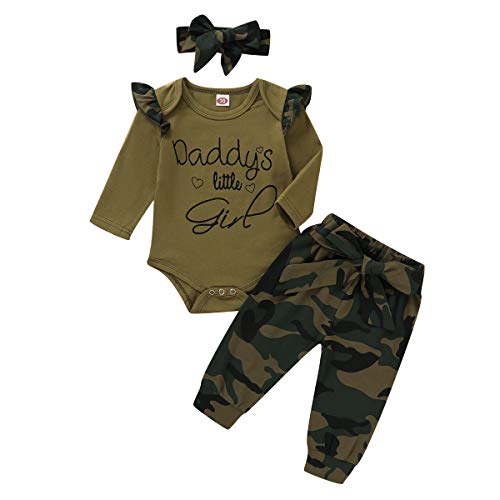 Anywow Baby Mädchen T-Shirt Tops Camo Hosen Kleidung Set,A#2,0-3M(Tag 70) von Anywow