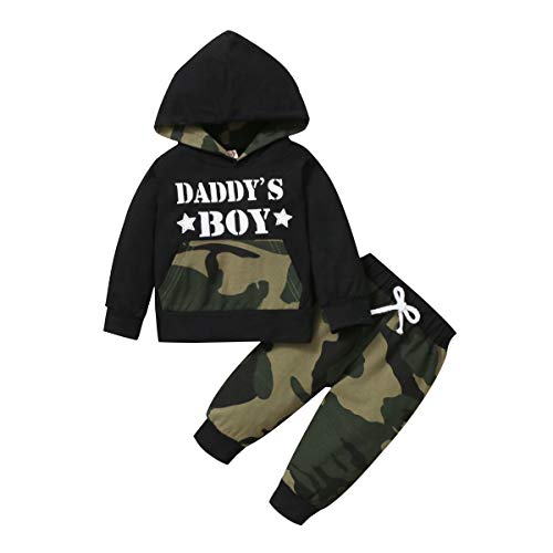 2 stücke Säugling Kleinkind Baby Jungen Mädchen Brief T-Shirt Tops Camo Hosen Böden Kleidung Set von Anywow