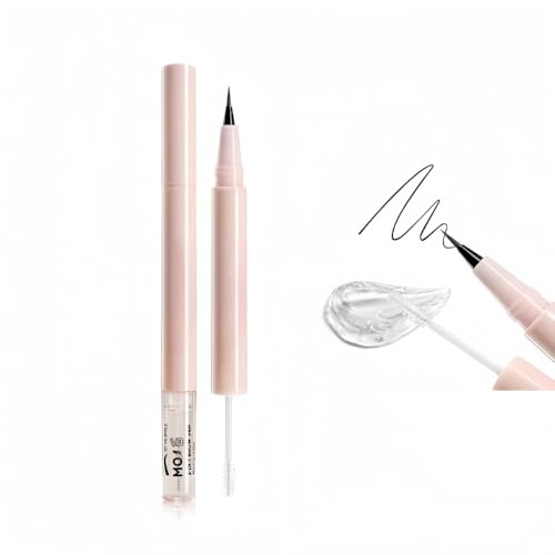 Wasserfester Augenbrauenstift mit Feiner Spitze, 2-in-1 Brow Pen & Brow Gel mit Versiegelung, Schmutzabweisend, Anti-Klumpen, Doppelfunktion als Eyeliner und Haarlinienstift (Dunkelbraun) von Anyzoo