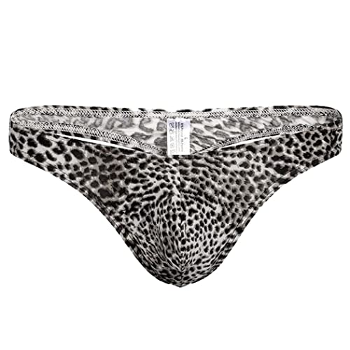 Anzhee Herren String Leopard Unterwäsche für Männer Tanga Leopardenmuster Thong G-String Schwarz von Anzhee
