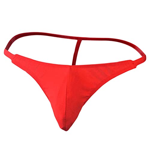 Anzhee Männer Sexy Slip String für Herren G-String Briefs Tanga Unterwäsche Schwarz/Rot von Anzhee