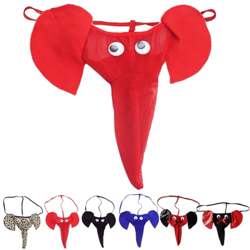 Anzhee Sexy Elefanten String Thong Tanga Unterwäsche für Herren Pouch Slips Lustige G-String Mankini Unterhosen Männer von Anzhee