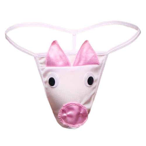 Anzhee Sexy String Thong Tange für Herren Rentiere Schwein Bulle Unterwäsche Pouch Slips Lustige G-String Mankini Unterhosen Männer von Anzhee