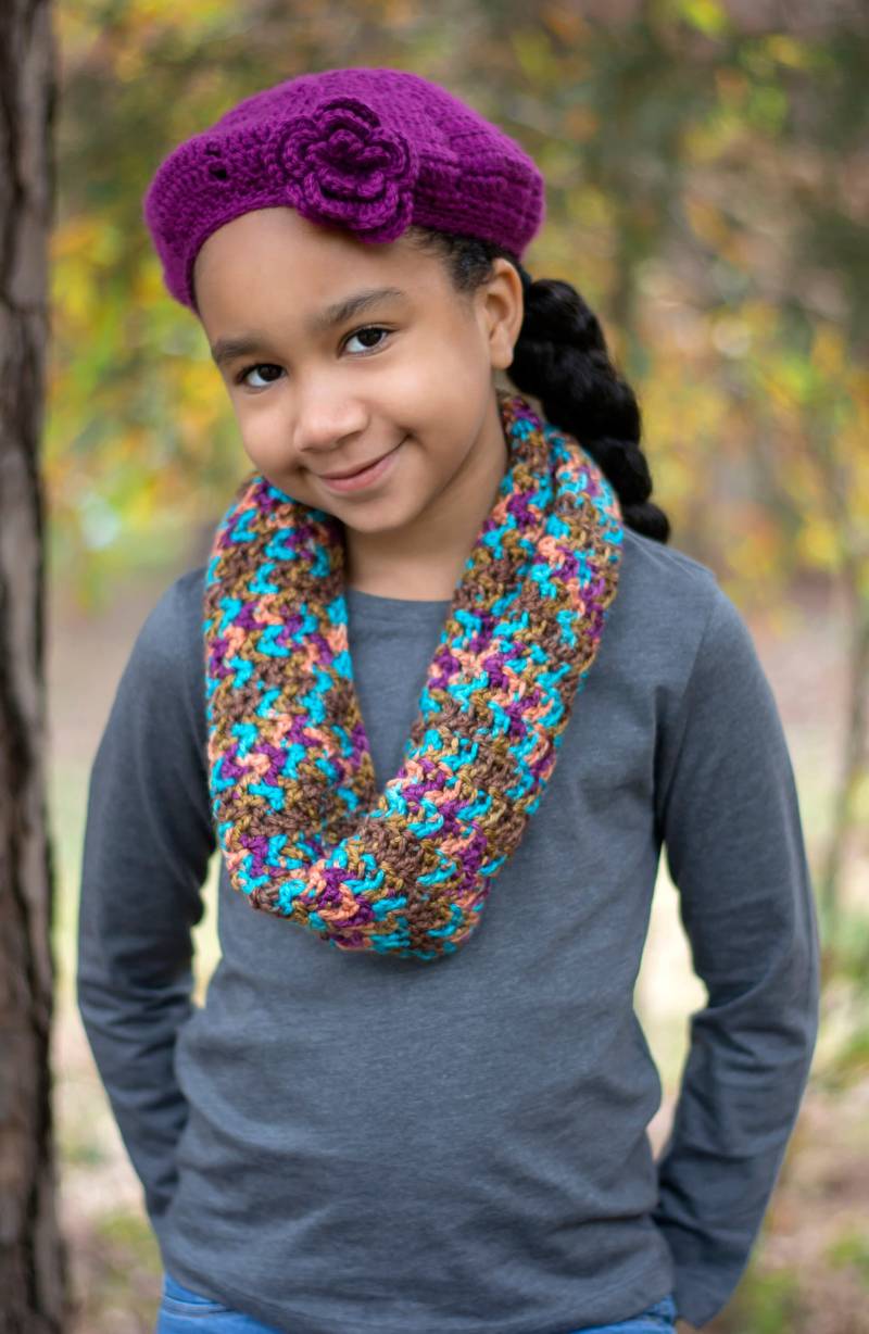 Crochet Beret, Satin Mädchen Häkeln Beret von AnzhelikaCrochet