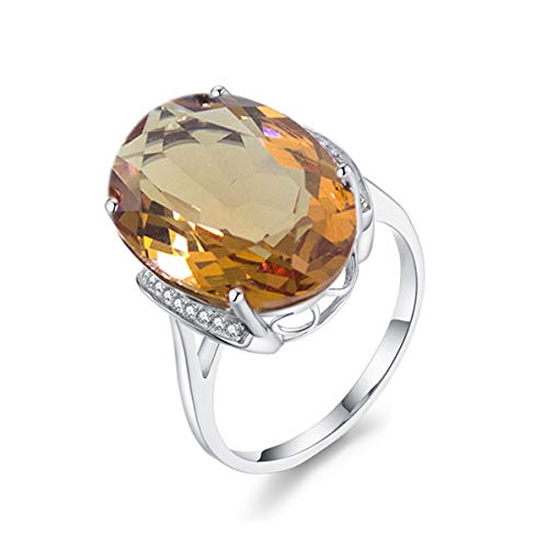 Anzogems - 0,925 Sterling-Silber 925 Oval Farbe wechselt Diaspore von Anzogems