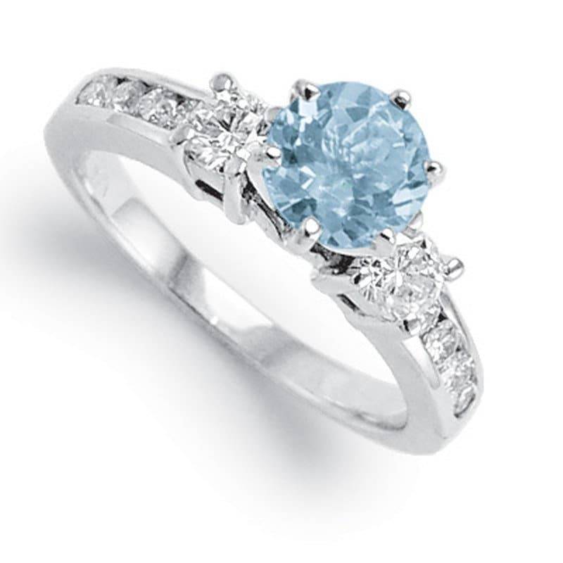 0, 80 Ct Aquamarin Diamant Engagement 14 K Weißgold Ring 0, 80 Ct Aquamarin Diamant Engagement 14 K Weißgold Ring von AnzorJewelry