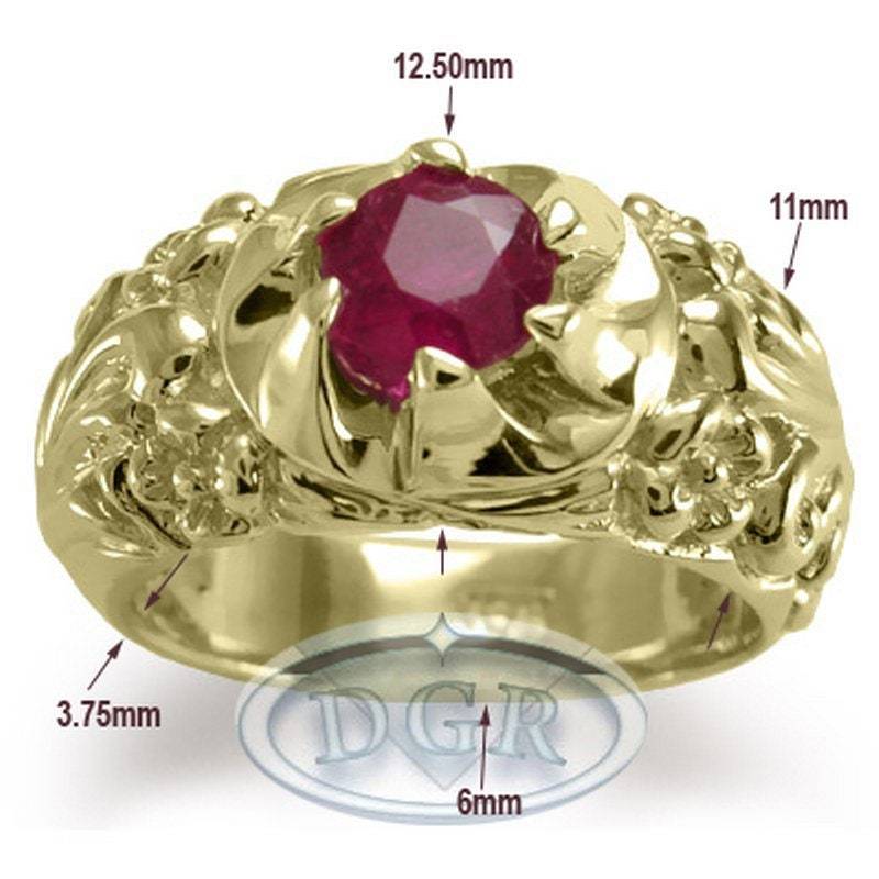 1.60 Cwt 750Er Massiver Gelbgold & Rubin Herrenring Aaa Vs. Dieser Ist Natürlich Und Unbehandelt 1.60 Cwt 750Er Massiver Gelbgold & Rubin Herrenring Aaa Vs. Dieser Ist Natürlich Und Unbehandelt von AnzorJewelry